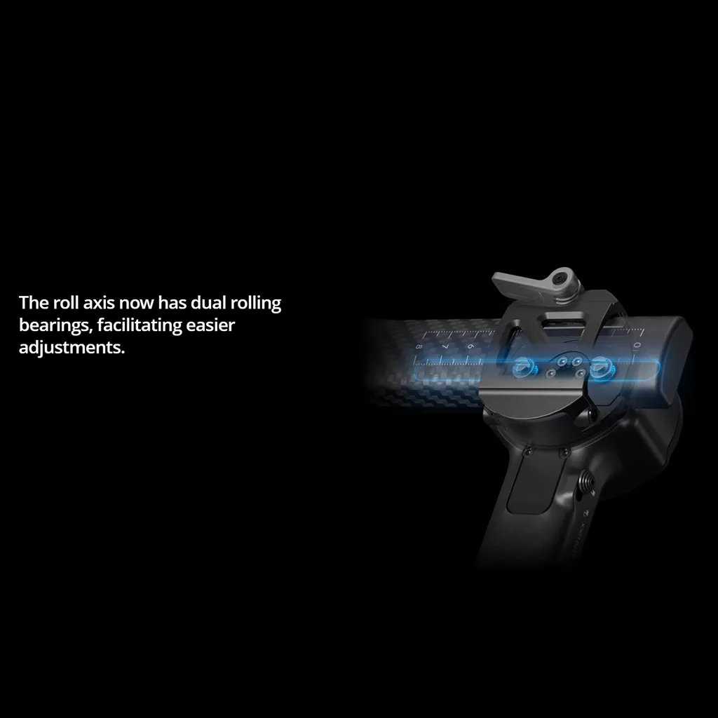 DJI RS4 control and adjustment closeup