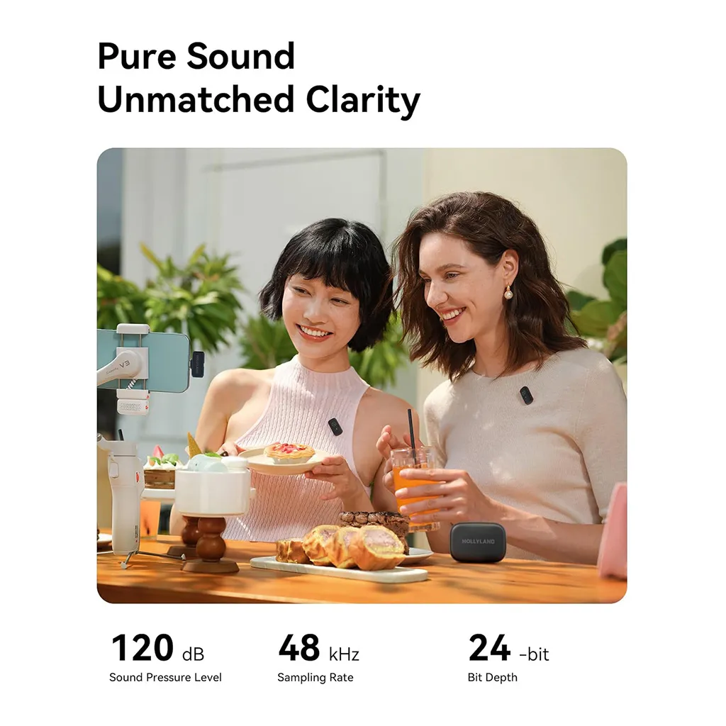 Hollyland LARK A1 Combo dual clip-on transmitters