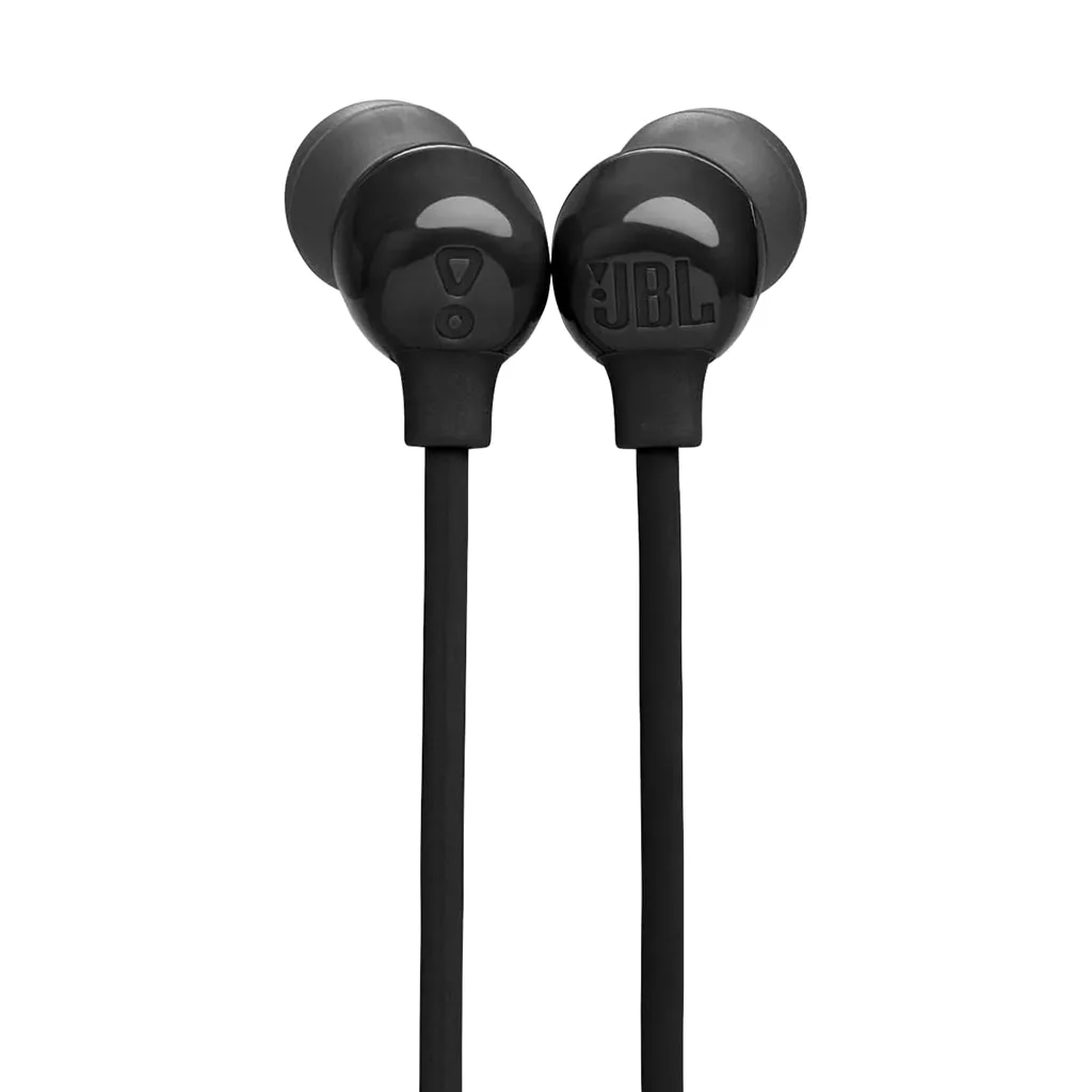 Neckband design of JBL Tune 135BT black earphones