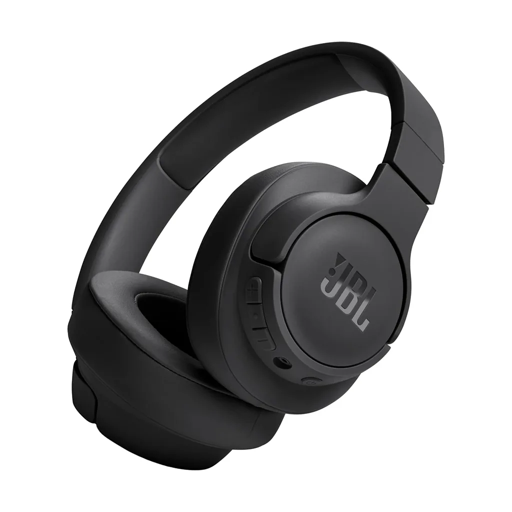 Side view of JBL Tune 720BT black headphones