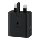 • Close-up of Samsung 45W charger with USB-C port