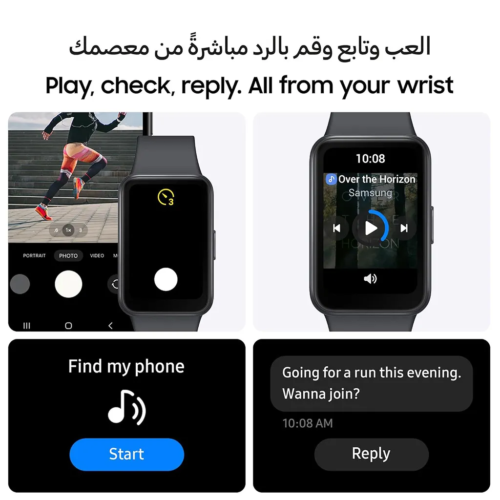 Side view of Samsung Galaxy Fit 3 black band