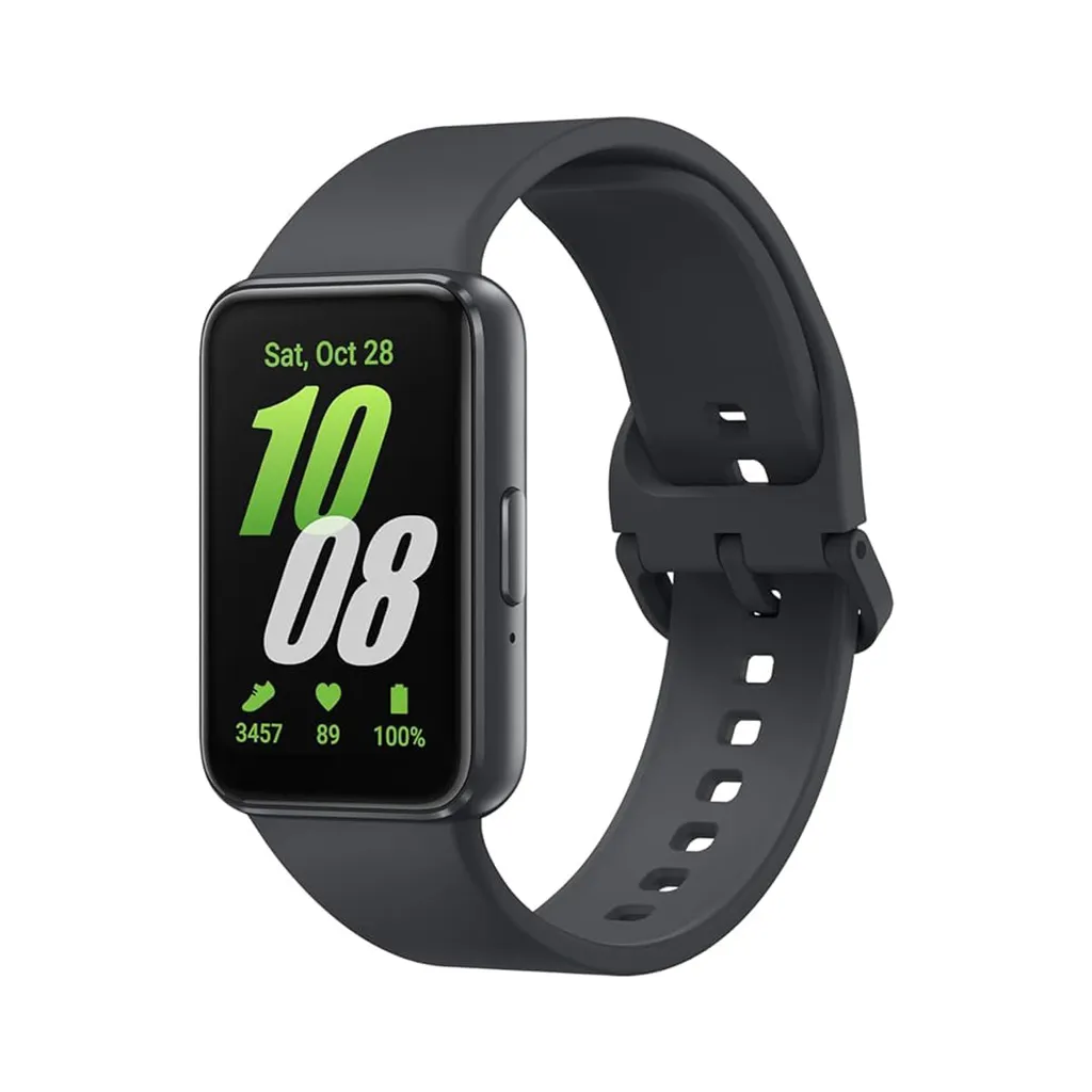 Samsung Galaxy Fit 3 worn on wrist black
