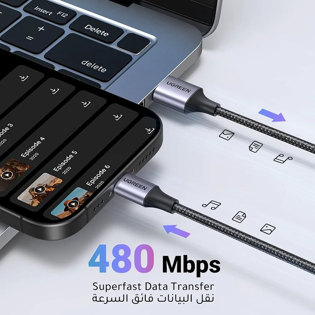 UGREEN USB-C to USB-C Cable 1M (Nylon-Braided) | 60126 - Image 4