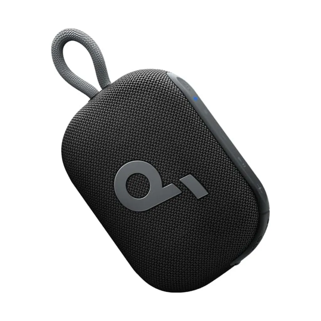 Side view of Xiaomi Sound Pocket black speaker