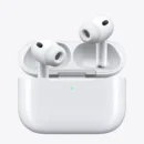 Lifestyle image showing Apple AirPods Pro 3 used with iPhone
