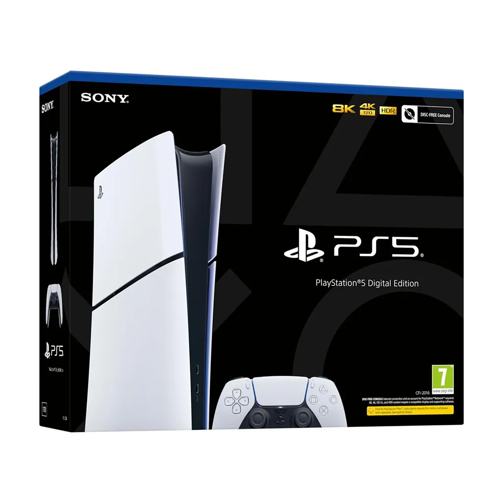 Sony PlayStation 5 Slim Digital Edition gaming console front view