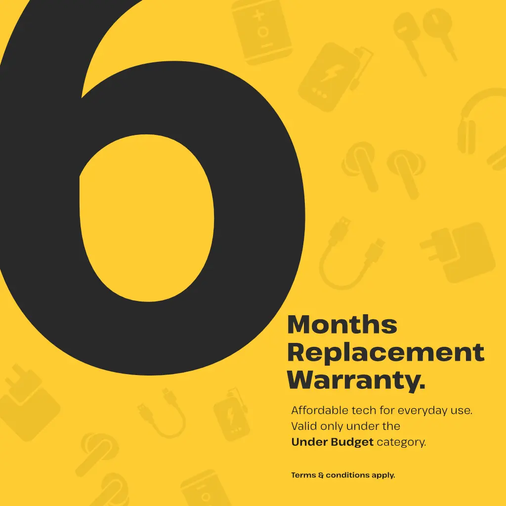 Under Budget electronics with 6 month replacement warranty available on Shopezy UAE