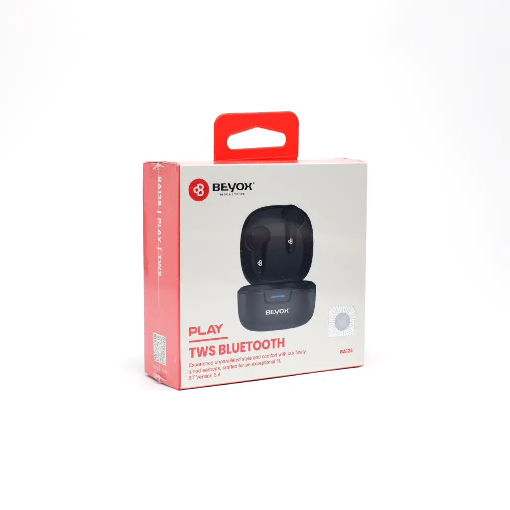 BEYOX BA125 Bluetooth 5.4 wireless earbuds black design