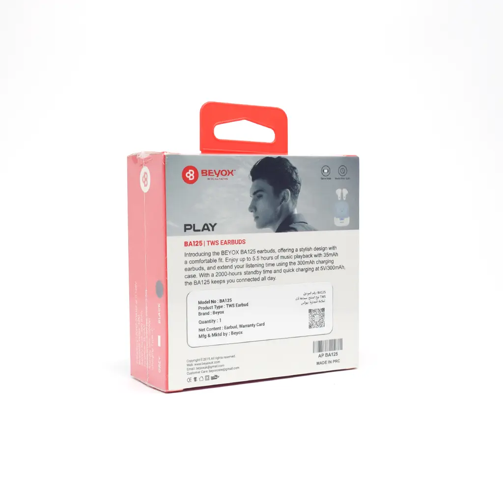 BEYOX BA125 budget TWS Bluetooth earbuds UAE