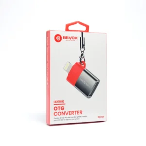 Beyox BOT14 USB to Lightning OTG Connector Grey front view