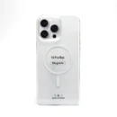 iPhone 16 Pro Max crystal clear MagSafe case front view transparent design