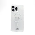 iPhone 16 Pro Max crystal clear MagSafe case front view transparent design
