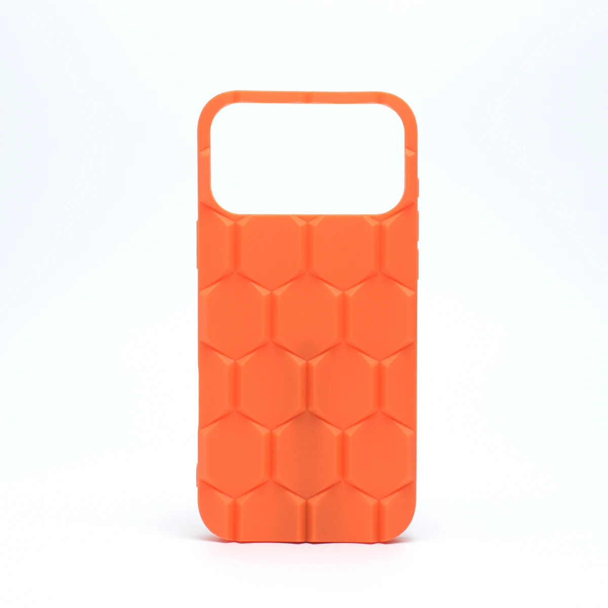 iPhone 17 Pro Max orange rock texture case front view rugged design