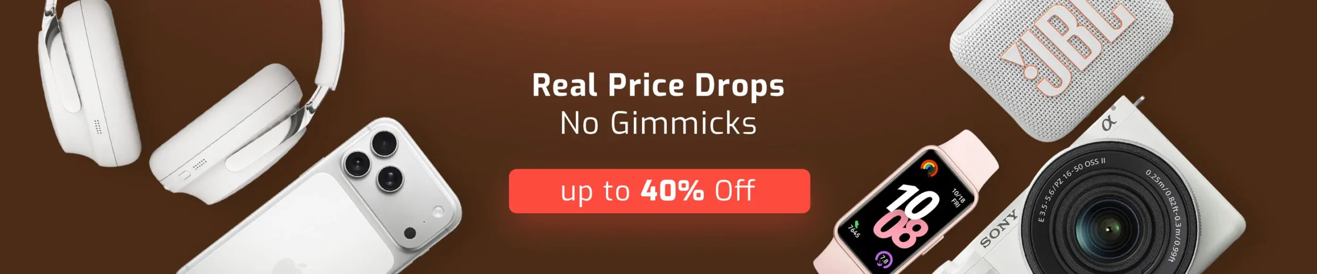 Real price drops no gimmicks Shopezy UAE genuine electronics deals desktop banner