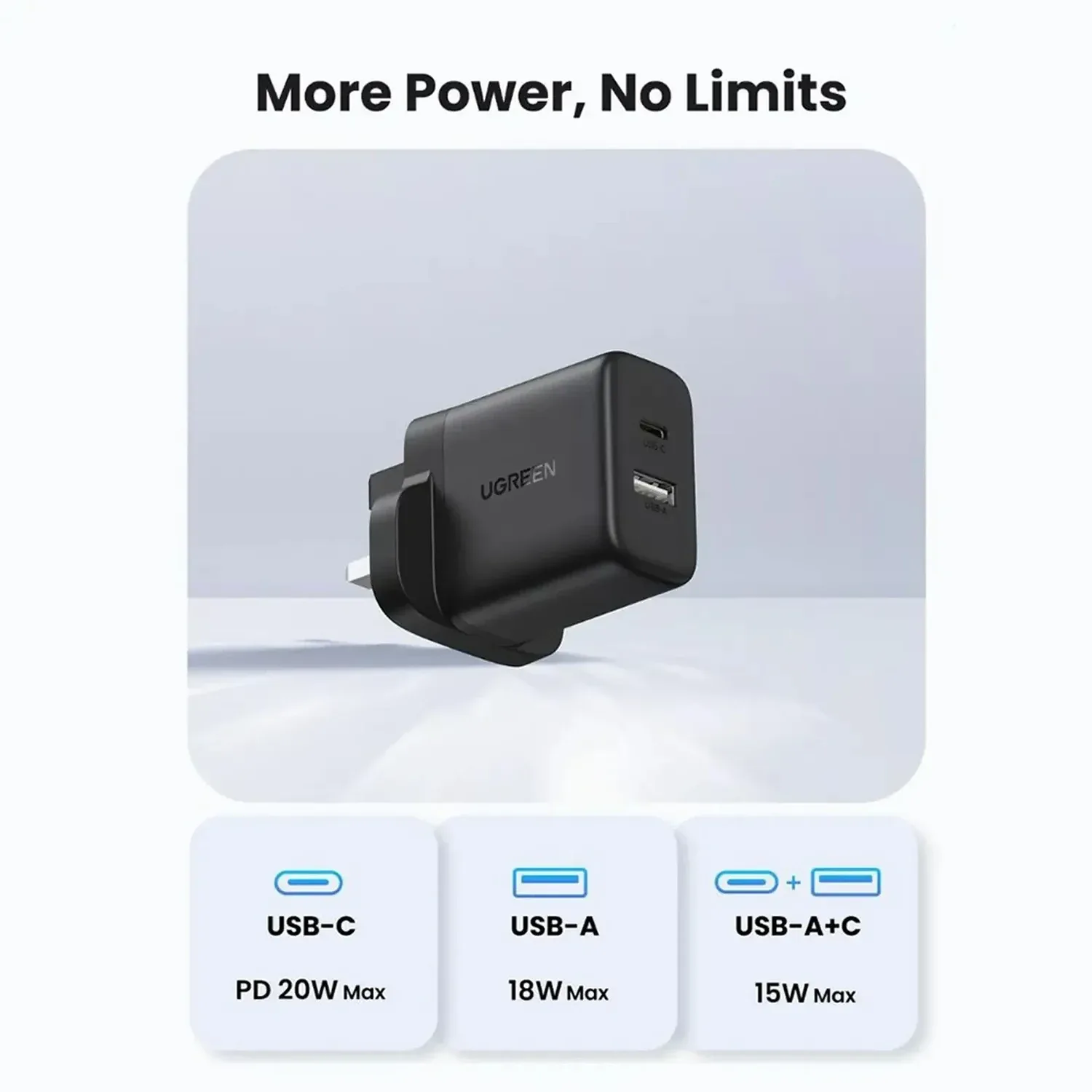 UGREEN 20W USB-C PD charger Grey