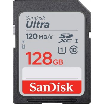 SanDisk 128GB Ultra SDHC UHS-I Memory Card 120MB/s C10 U1 Full HD