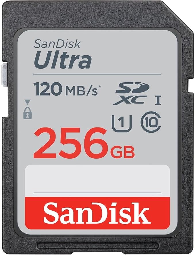 SanDisk 256GB Ultra SDHC UHS-I Memory Card 120MB/s C10 U1 Full HD