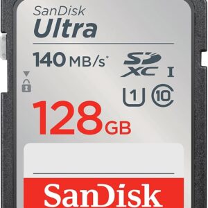 SanDisk 128GB Ultra SDHC UHS-I Memory Card 140MB/s C10 U1 Full HD