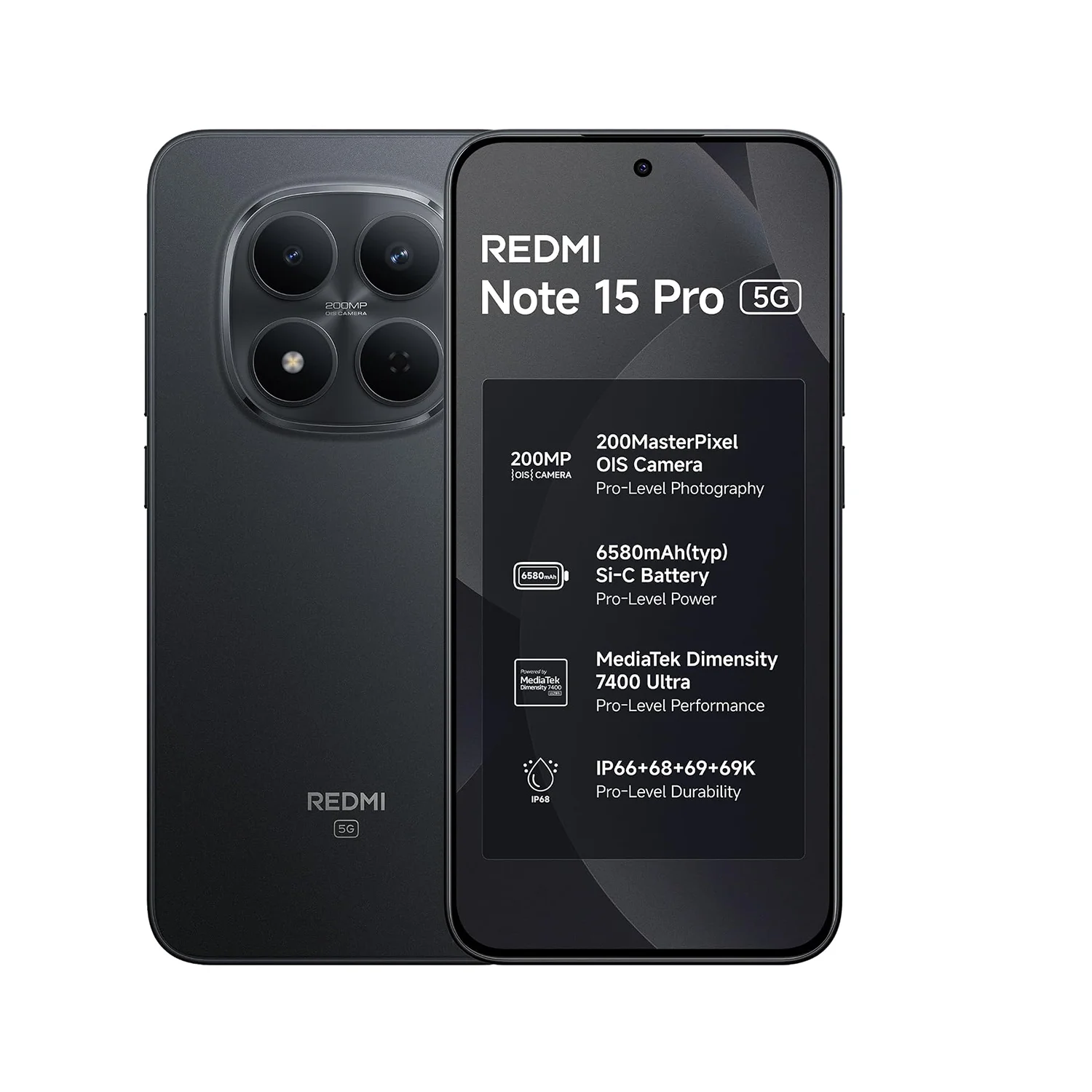 Redmi Note 15 Pro 8/256 smartphone with 6500mAh battery