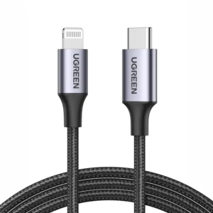 UGREEN US304 20W USB-C to Lightning Fast Charging Cable 1M with Apple MFi Certification and 480Mbps Data Transfer