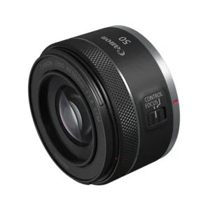 Canon RF50mm F1.8 STM lens mounted on a compatible mirrorless camera